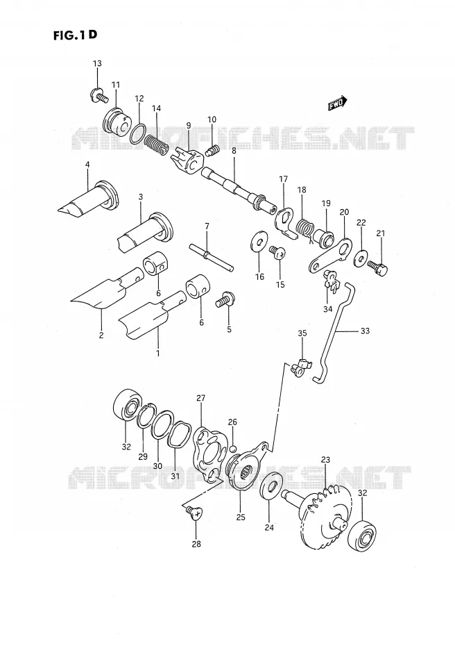 EXHAUST VALVE (MODEL K/L/M/N/P/R/S) Suzuki MOTO 80 RM 1990  RM80L(E24)