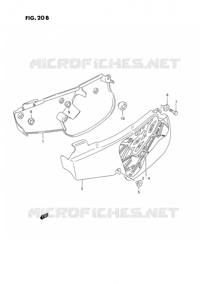 FAIRING (MODEL P/R/S) Suzuki MOTO 80 RM 1988  RM80J(E24)