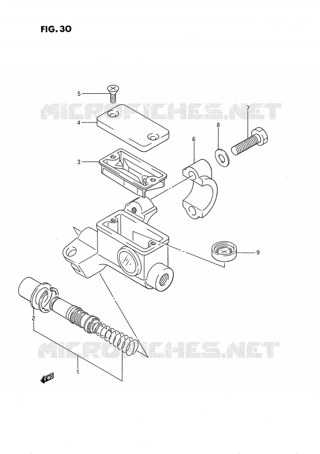 FRONT MASTER CYLINDER (MODEL G/H) Suzuki MOTO 80 RM 1987  RM80H(E24)