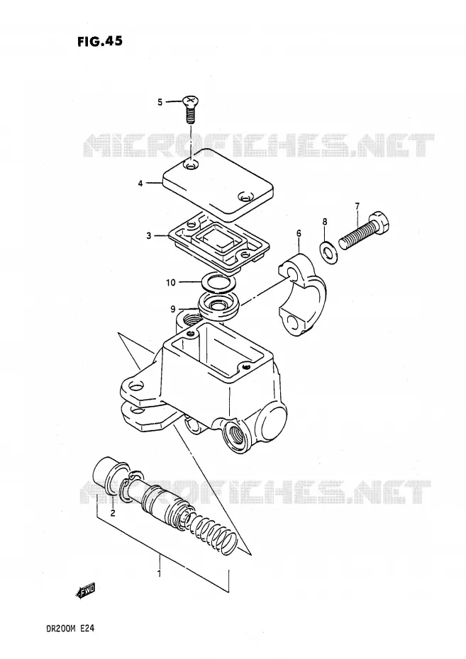 FRONT MASTER CYLINDER Suzuki MOTO 200 DR 1988  DR200J(E24)