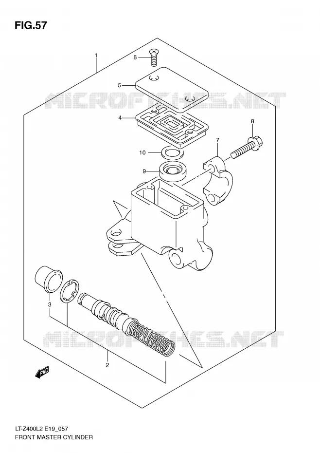 FRONT MASTER CYLINDER Suzuki QUAD 400 QUADSPORT 2012  LT-Z400L2(E19)