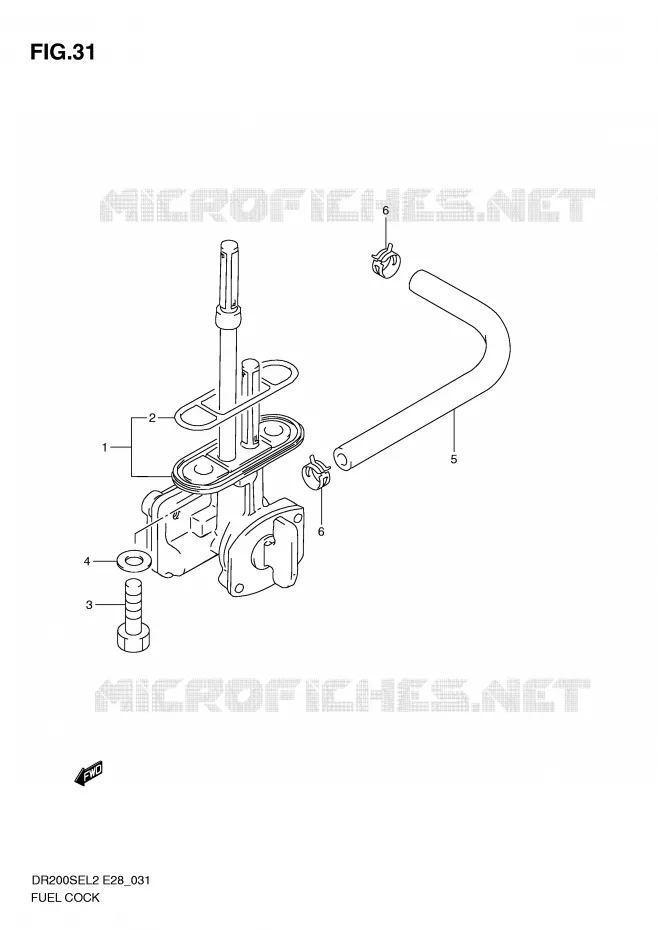 FUEL COCK Suzuki MOTO 200 DR 2012  DR200SEL2(E28)