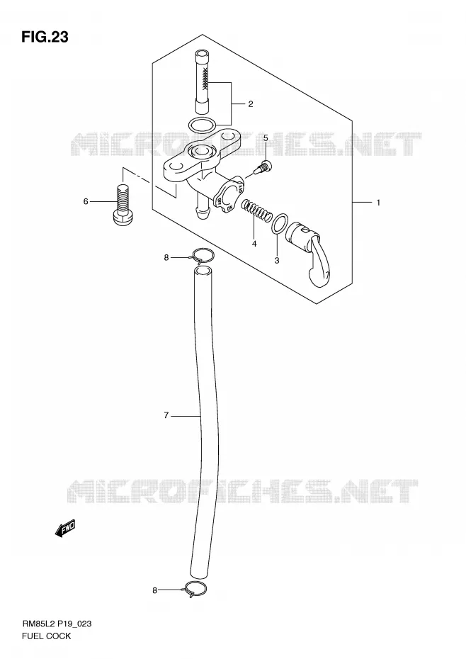 FUEL COCK Suzuki MOTO 85 RM 2012  RM85L2(P19)