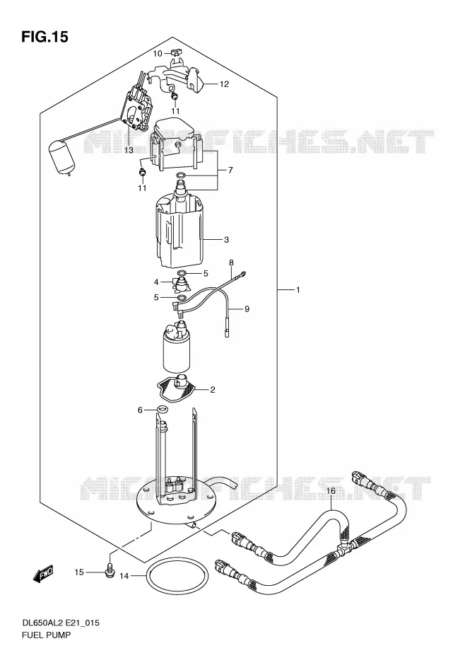 FUEL PUMP Suzuki MOTO 650 V-STROM 2012  DL650AL2(E21)