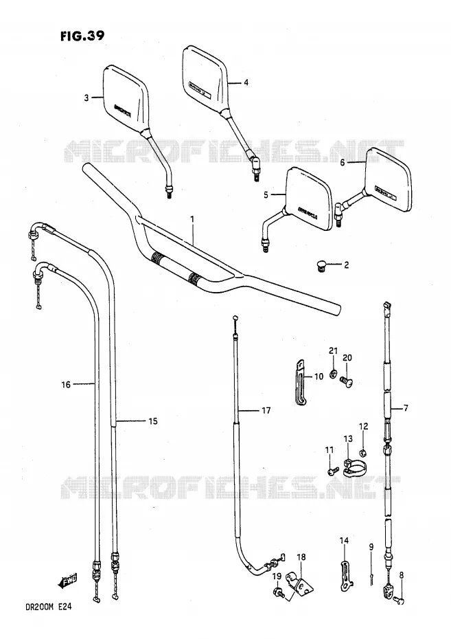HANDLEBAR Suzuki MOTO 200 DR 1988  DR200J(E24)