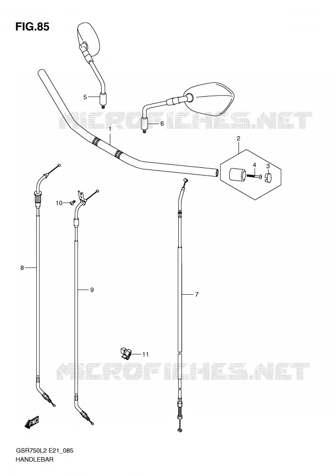 HANDLEBAR Suzuki MOTO 750 GSR 2012  GSR750AL2(E21)