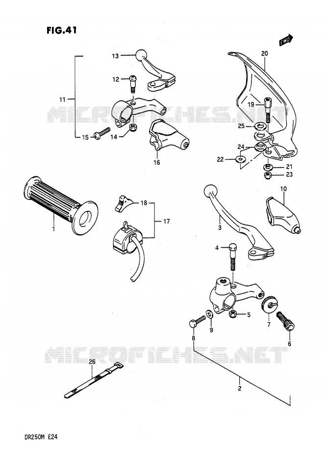 HEADLIGHT SWITCH (E1,E2) Suzuki MOTO 200 DR 1989  DR200K(E24)