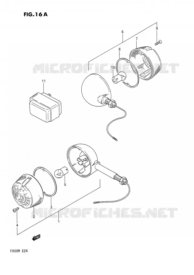 INDICATORS (E21) Suzuki SCOOTER 50 FA 1990  FA50L(E24)