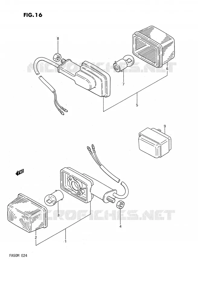 INDICATORS (E6,E24) Suzuki SCOOTER 50 FA 1991  FA50M(E24)