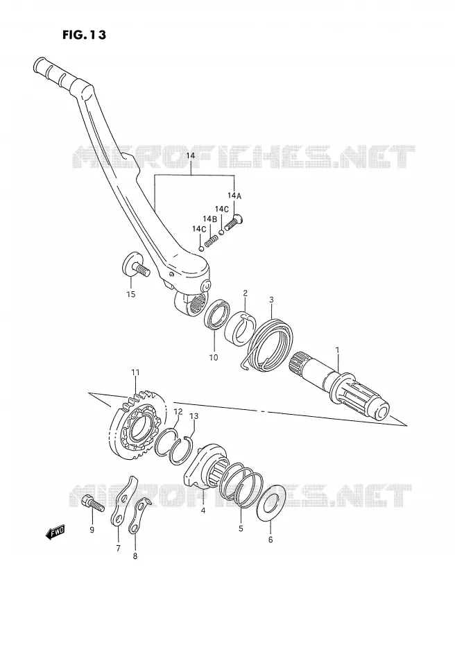 KICK STARTER Suzuki MOTO 250 RM 1994  RM250R(E3)