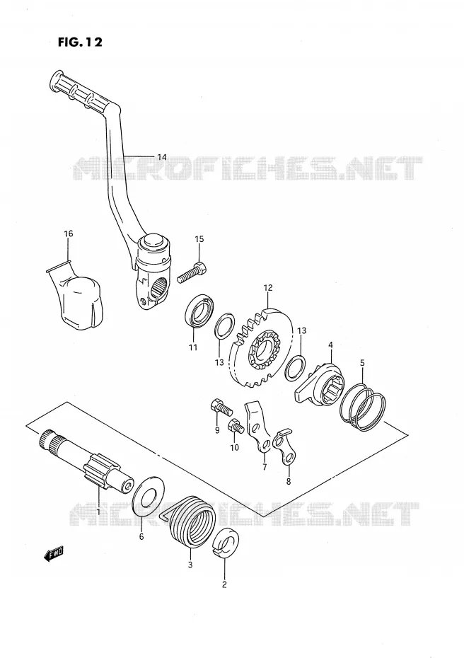 KICK STARTER Suzuki MOTO 80 RM 1989  RM80K(E24)