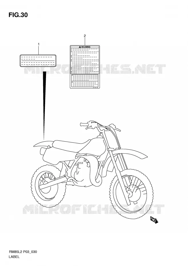 LABEL Suzuki MOTO 85 RM 2012  RM85L2(P03)