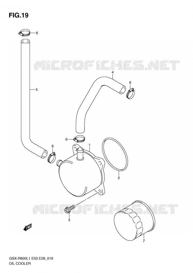 OIL COOLER Suzuki MOTO 600 GSX-R 2011  GSX-R600L1(E3)