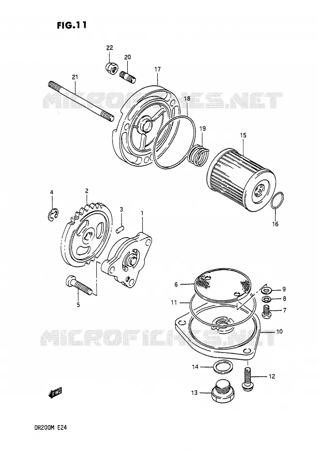 OIL PUMP Suzuki MOTO 200 DR 1987  DR200H(E24)