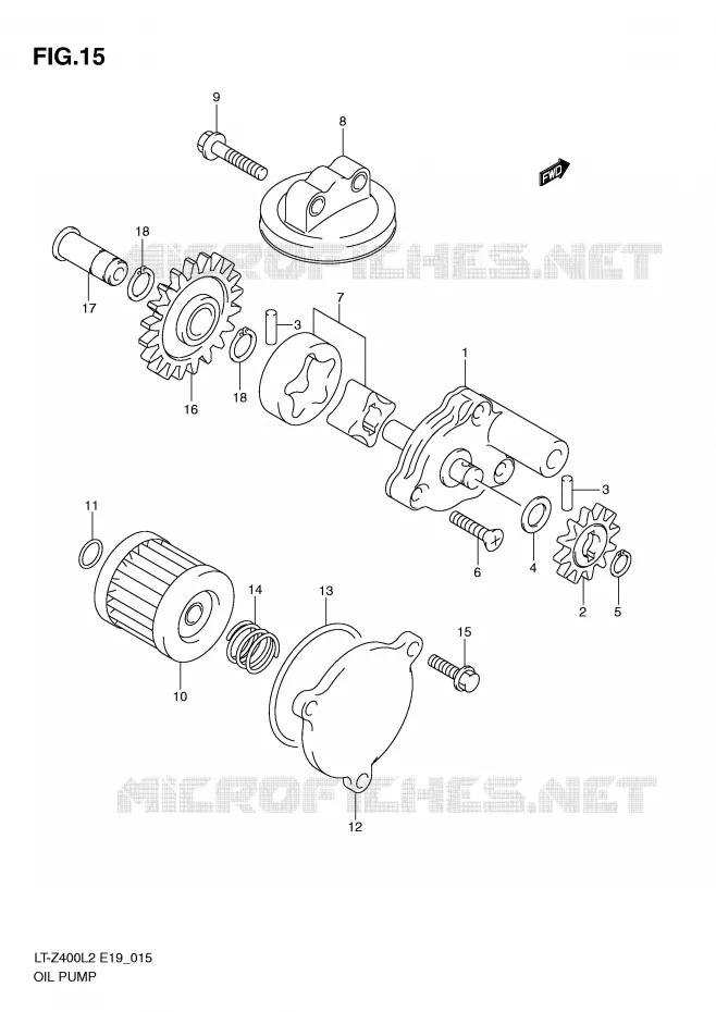 OIL PUMP Suzuki QUAD 400 QUADSPORT 2012  LT-Z400L2(E19)