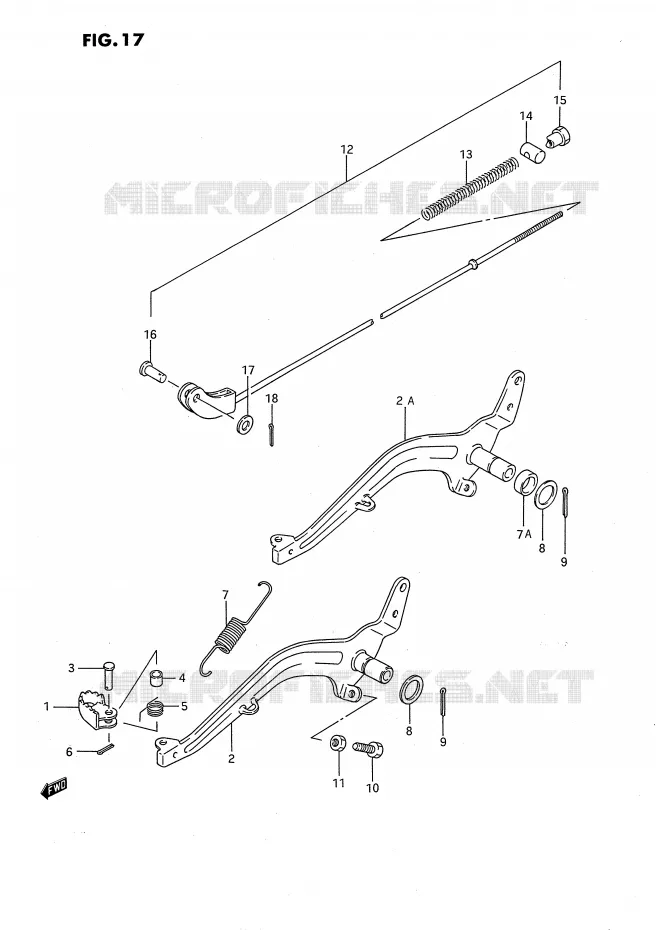 REAR BRAKE (MODEL G/H/K) Suzuki MOTO 80 RM 1987  RM80H(E24)