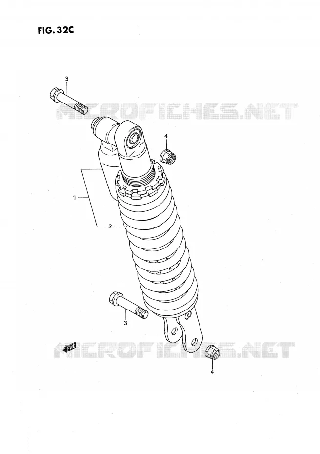 REAR SHOCK ABSORBER (MODEL L) Suzuki MOTO 80 RM 1988  RM80J(E24)