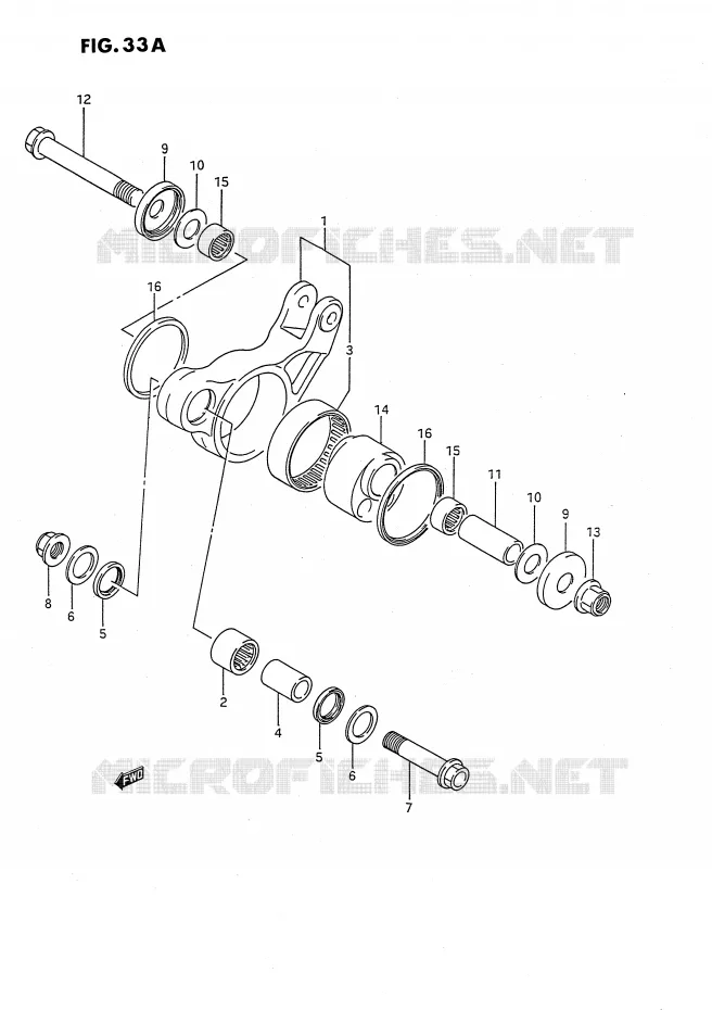 SHOCK ABSORBER LINKAGE (MODEL H/K) Suzuki MOTO 80 RM 1994  RM80R(E24)