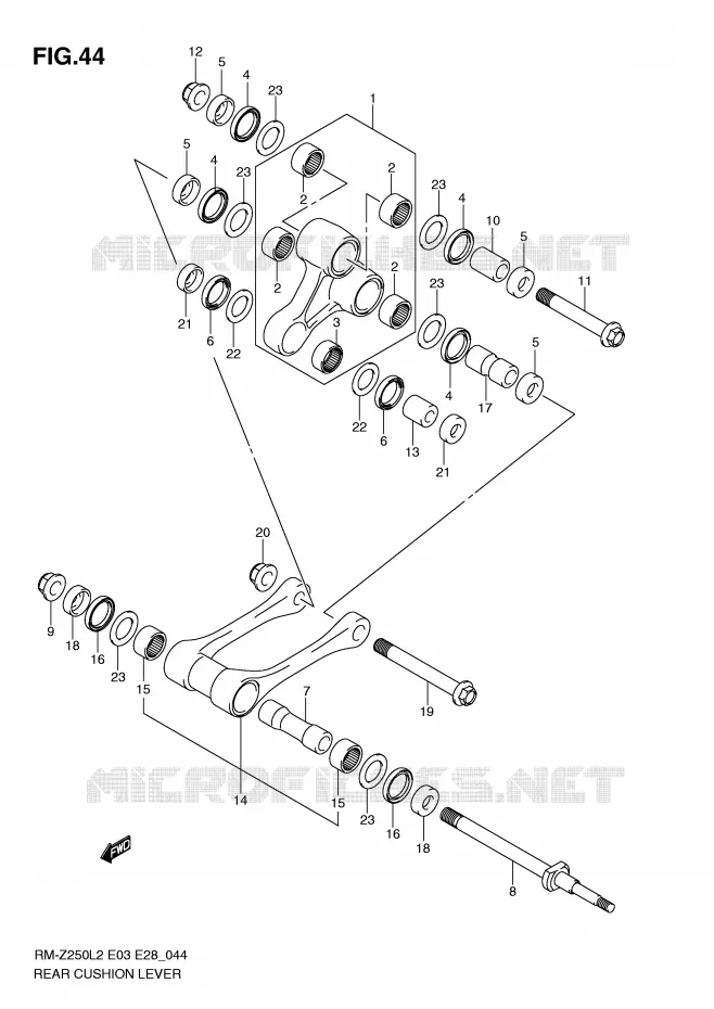 SHOCK ABSORBER LINKAGE Suzuki MOTO 250 RM-Z 2012  RM-Z250L2(E03)