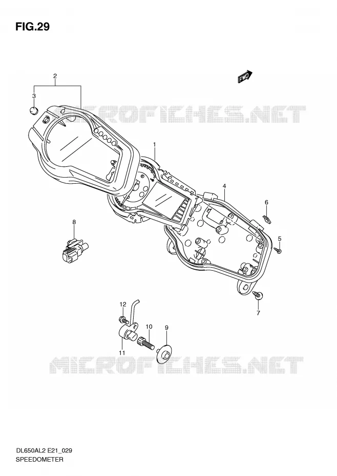 SPEEDOMETER Suzuki MOTO 650 V-STROM 2012  DL650AUEL2(E21)