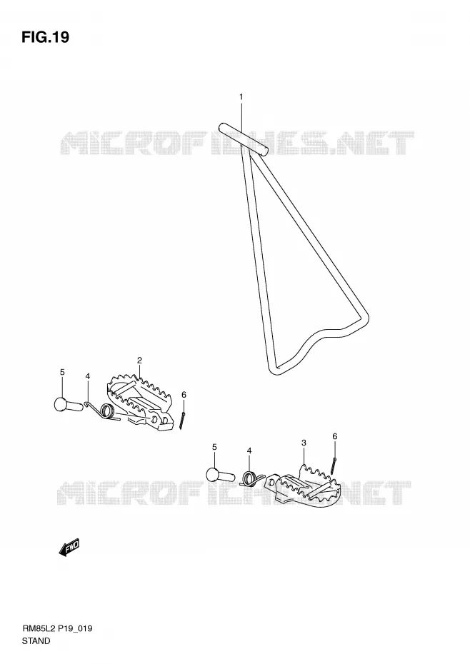 STAND (RM85L2 P19) Suzuki MOTO 85 RM 2012  RM85L2(P19)