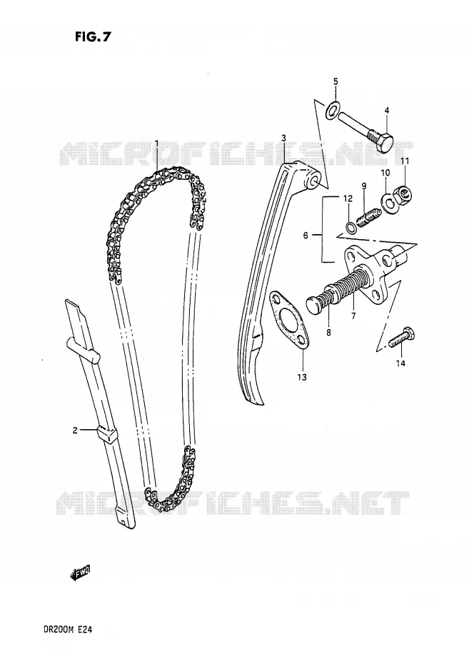 TIMING Suzuki MOTO 200 DR 1988  DR200J(E24)