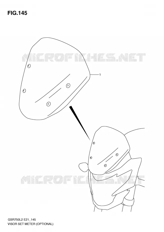 WINDSCREEN (OPTIONAL) Suzuki MOTO 750 GSR 2012  GSR750L2(E21)