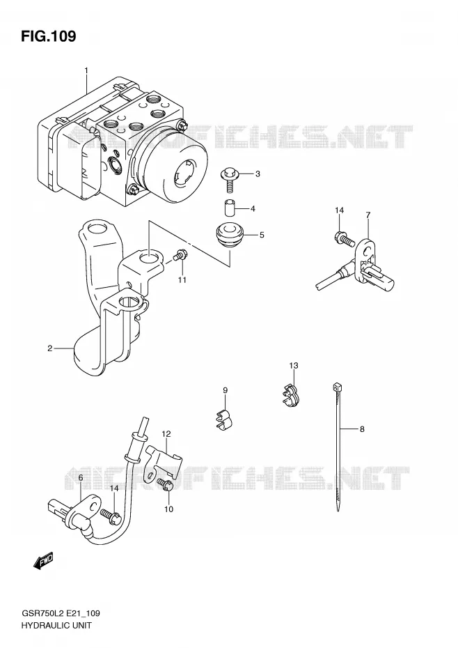 ABS SYSTEM (GSR750AL2 E24) Suzuki MOTO 750 GSR 2012  GSR750AL2(E21)
