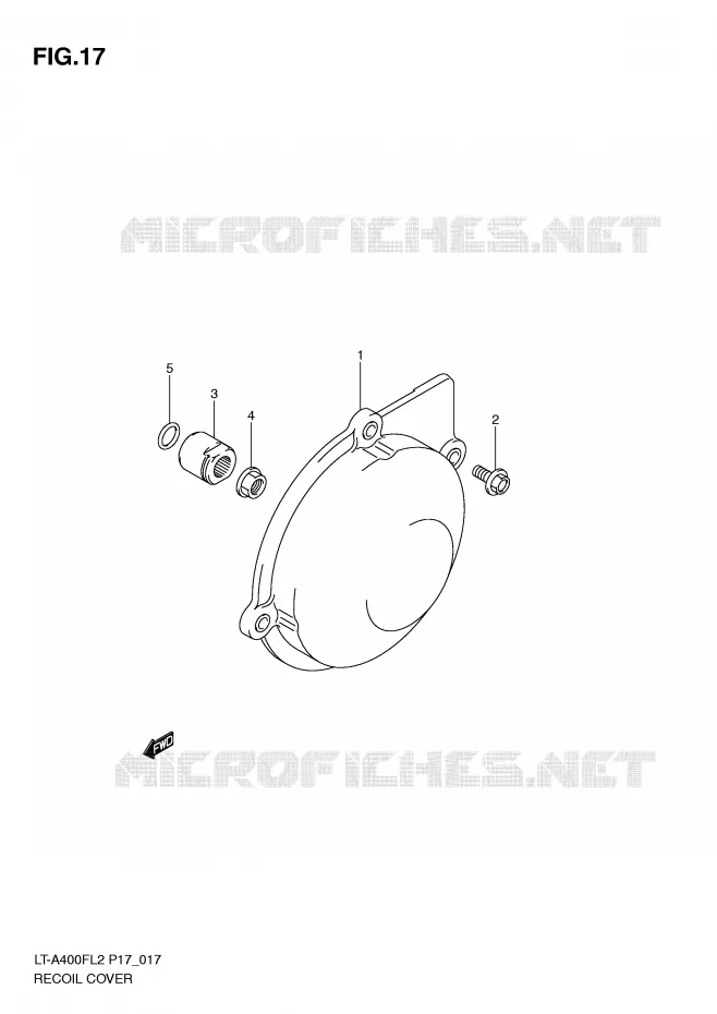 ALTERNATOR COVER Suzuki QUAD 400 KINGQUAD 2012  LT-A400L2(P17)