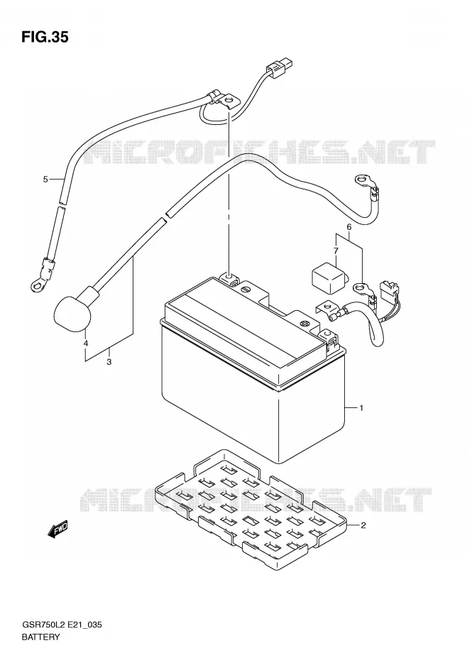 BATTERY (GSR750AL2 E21) Suzuki MOTO 750 GSR 2012  GSR750L2(E21)