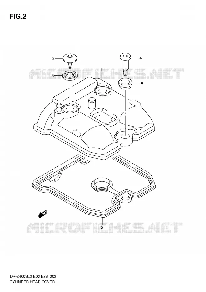 CYLINDER HEAD COVER Suzuki MOTO 400 DR-Z 2012  DR-Z400SL2(E03)