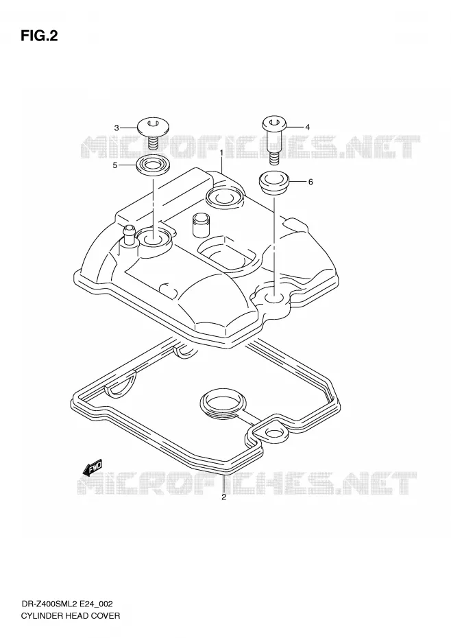 CYLINDER HEAD COVER Suzuki MOTO 400 DR-Z 2012  DR-Z400SML2(E24)