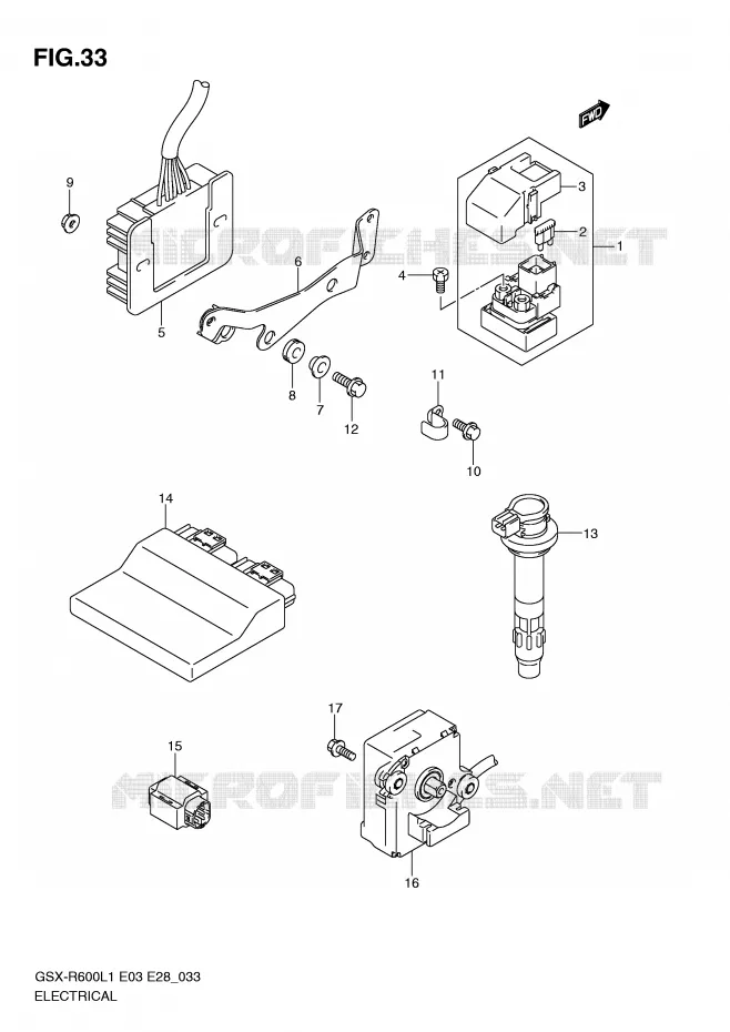 ELECTRICAL (GSX-R600L1 E28) Suzuki MOTO 600 GSX-R 2011  GSX-R600L1(E3)