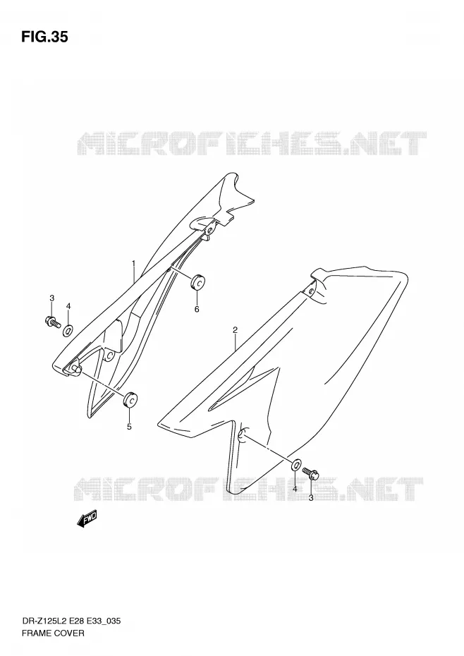 FAIRING Suzuki MOTO 125 DR-Z 2012  DR-Z125LL2(E28)