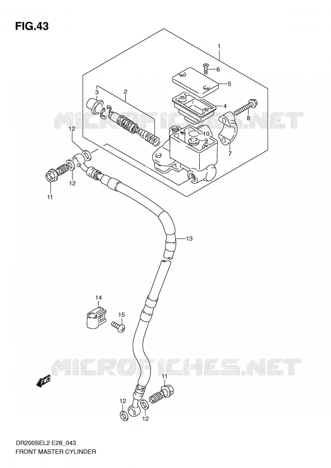 FRONT MASTER CYLINDER Suzuki MOTO 200 DR 2012  DR200SEL2(E28)