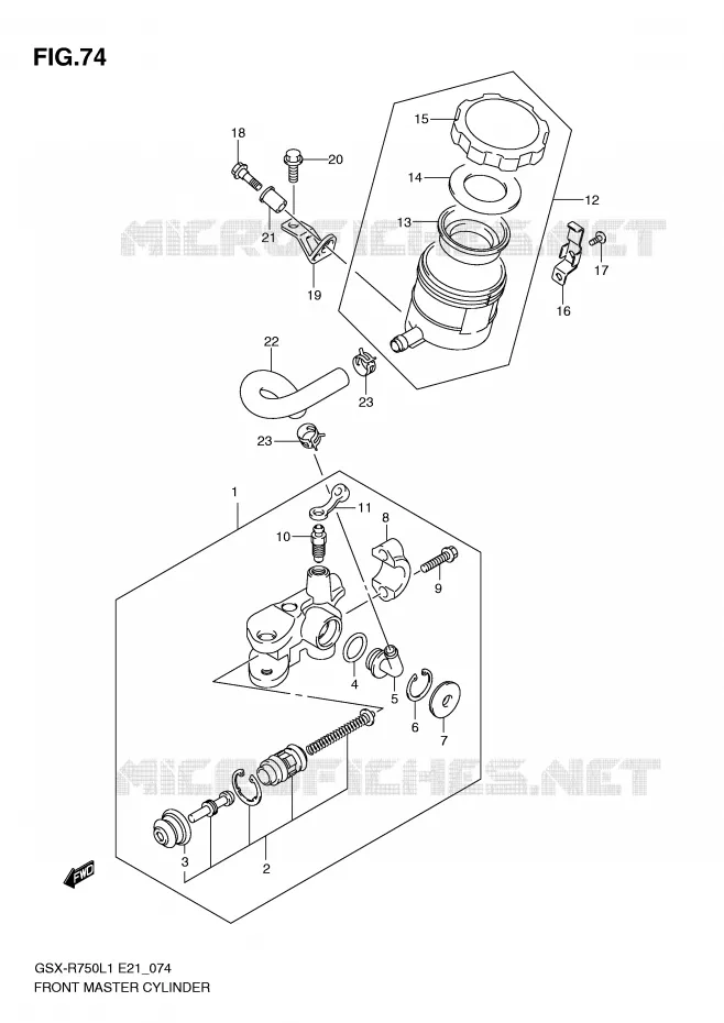 FRONT MASTER CYLINDER Suzuki MOTO 750 GSX-R 2011  GSX-R750L1(E21)