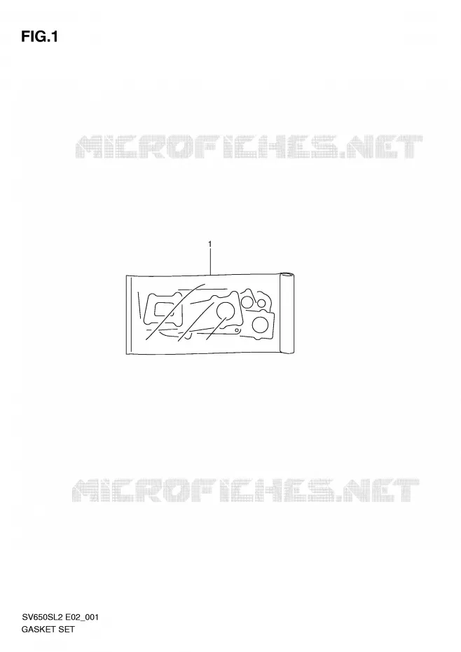 GASKET SET Suzuki MOTO 650 SV 2012  SV650SAL2(E02)