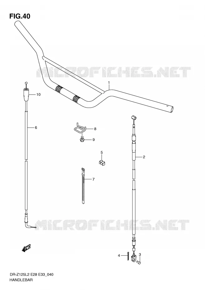 HANDLEBAR (DR-Z125LL2 E33) Suzuki MOTO 125 DR-Z 2012  DR-Z125L2(E28)