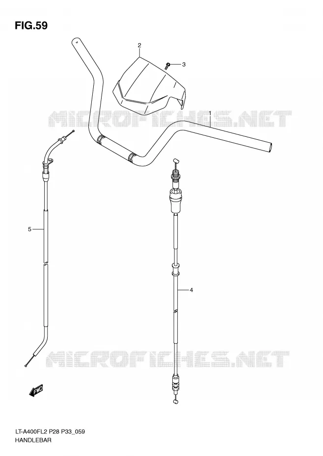 HANDLEBAR Suzuki QUAD 400 KINGQUAD 2012  LT-A400FZL2(P28)