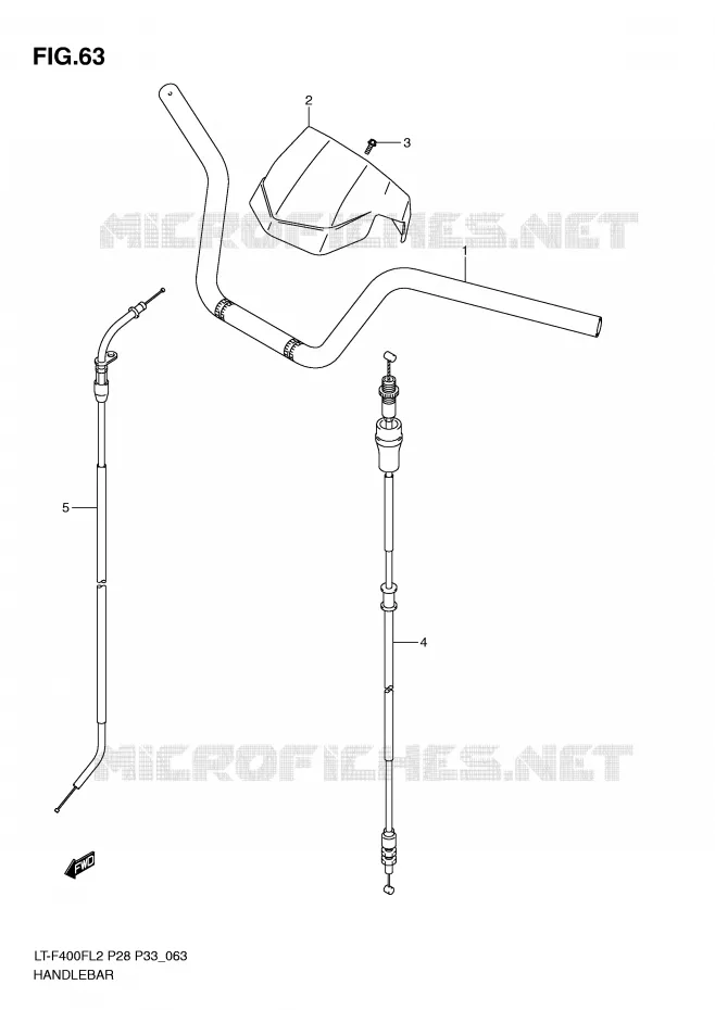 HANDLEBAR Suzuki QUAD 400 KINGQUAD 2012  LT-F400FZL2(P28)