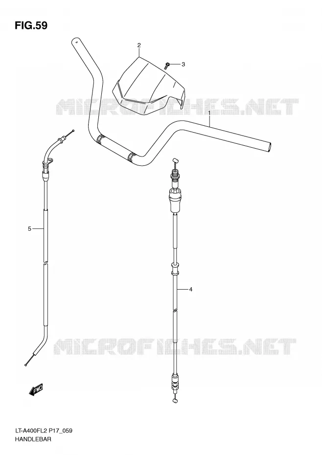 HANDLEBAR Suzuki QUAD 400 KINGQUAD 2012  LT-F400L2(P17)