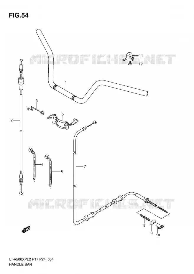 HANDLEBAR Suzuki QUAD 500 KINGQUAD 2012  LT-A500XPZL2(P17)