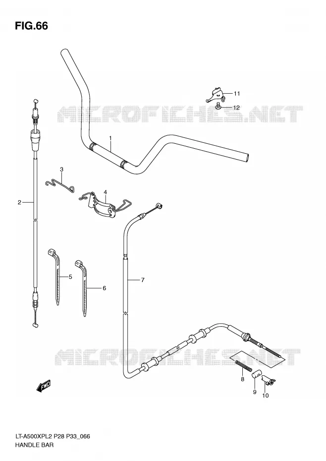 HANDLEBAR Suzuki QUAD 500 KINGQUAD 2012  LT-A500XPZL2(P28)