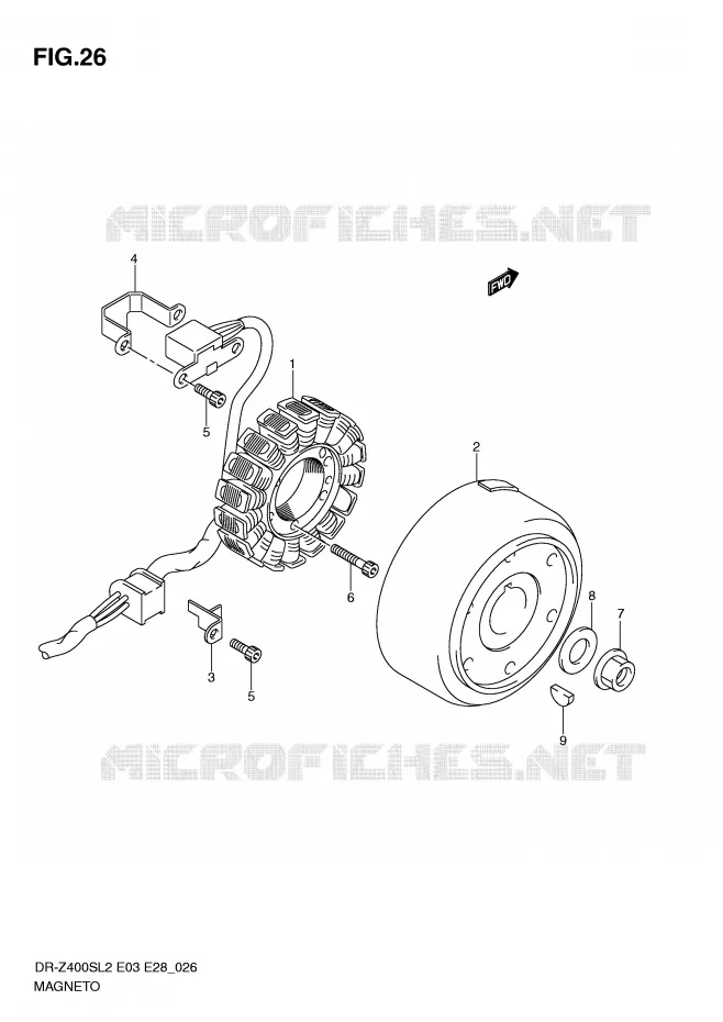 IGNITION Suzuki MOTO 400 DR-Z 2012  DR-Z400SL2(E03)