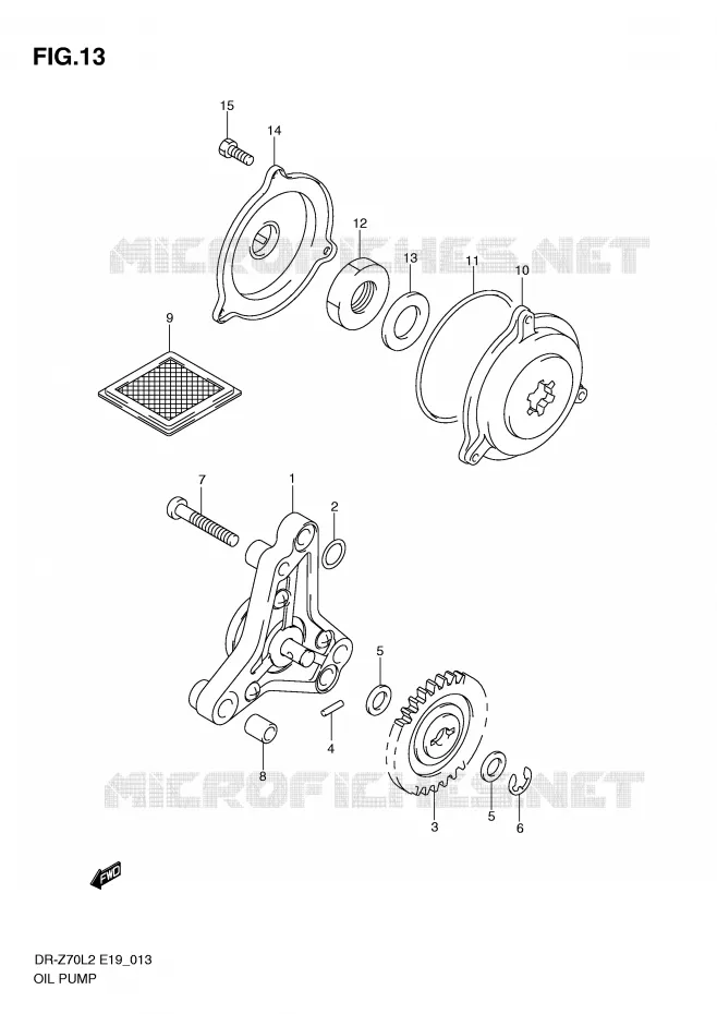 OIL PUMP Suzuki MOTO 70 DR-Z 2012  DR-Z70L2(E19)