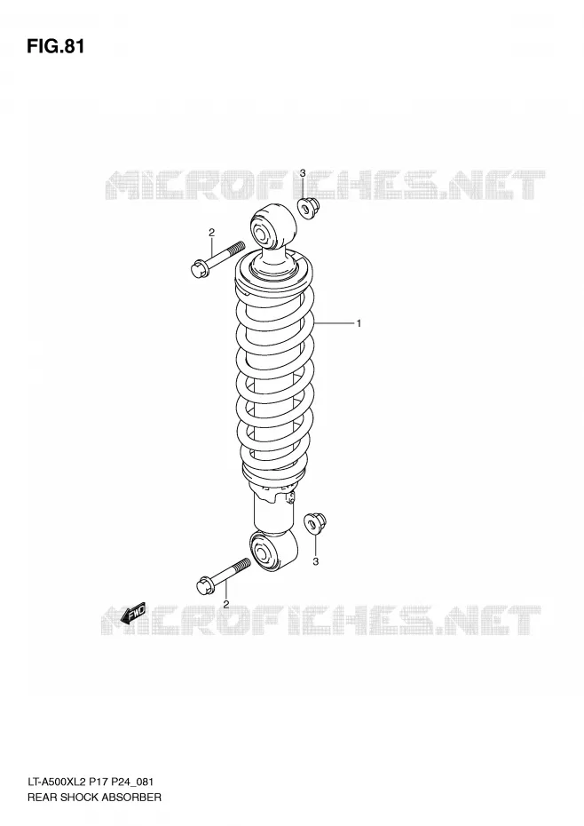 REAR SHOCK ABSORBER Suzuki QUAD 500 VINSON 2012  LT-A500XZL2(P17)