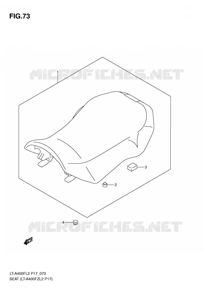SEAT (LT-A400FZL2 P17) Suzuki QUAD 400 KINGQUAD 2012  LT-A400FZL2(P17)