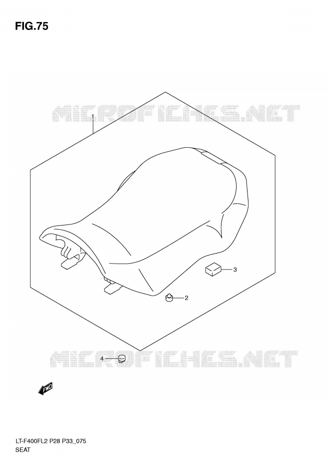 SEAT Suzuki QUAD 400 KINGQUAD 2012  LT-F400FL2(P28)