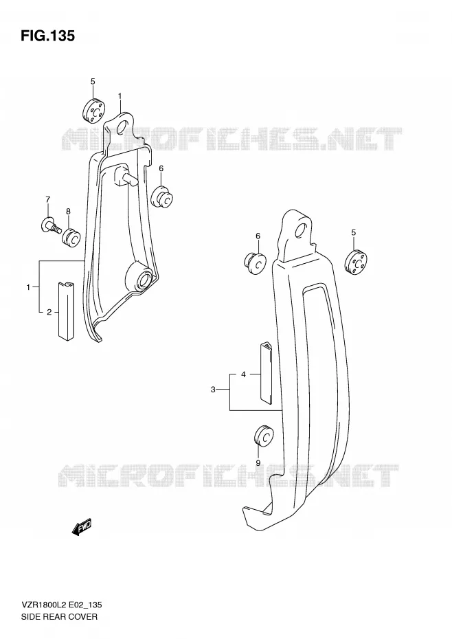 SIDE COVERS Suzuki MOTO 1800 INTRUDER 2012  VZR1800L2(E02)