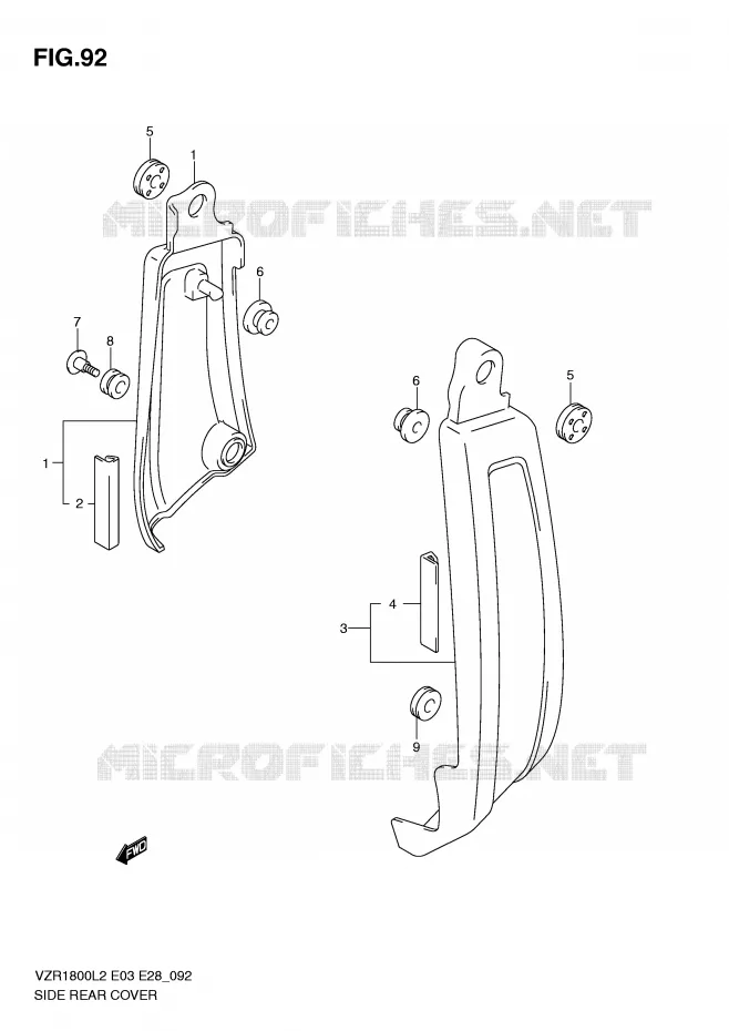 SIDE COVERS Suzuki MOTO 1800 INTRUDER 2012  VZR1800L2(E03)